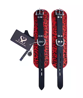 Bound X Leopard Print Hair-on Leather Cuffs