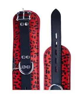 Bound X Leopard Print Hair-on Leather Cuffs
