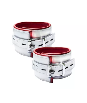 Bound X Leather Nurse Wrist And Ankle Cuff Set