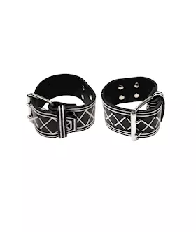 Bound X Painted Saddle Leather Cuffs