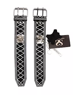 Bound X Painted Saddle Leather Cuffs