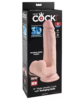 King Cock Triple Density Cock With Swinging Balls