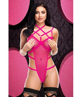 SEXY STRAPPY CAGED TEDDY
