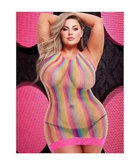 Rainbow Lace Mini Dress