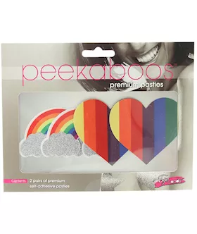 Pride Glitter Rainbows And Hearts Pasties