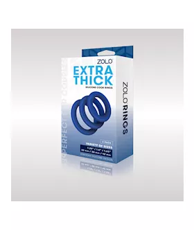 Extra Thick Silicone Cock Ring 3 Pk