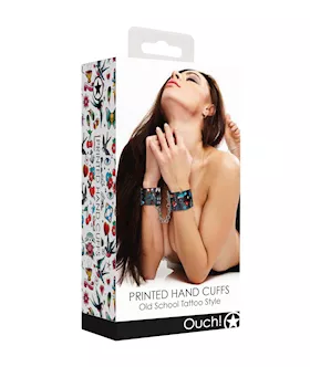 Printed Hand Cuffs - Old School Tattoo Style  