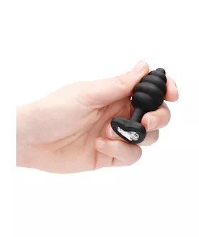 Ribbed Diamond Heart Plug
