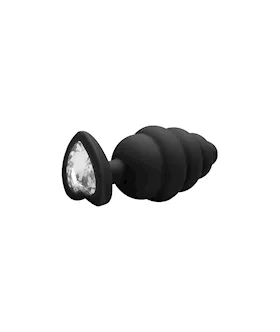 Ribbed Diamond Heart Plug