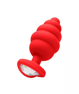 Regular Ribbed Diamond Heart Plug