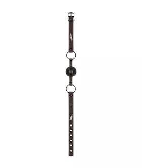 Breathable Ball Gag - With Roughened Denim Straps 
