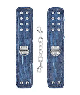 Denim Handcuffs - Roughened Denim Style 