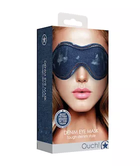 Denim Eye Mask - Roughened Denim Style 