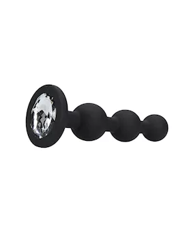 Silicone Beaded Diamond Butt Plug - 4.5 Inch