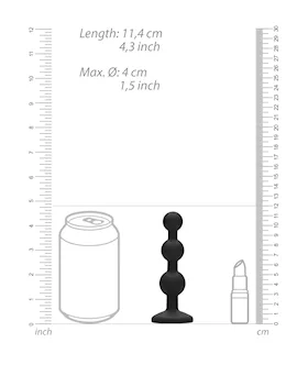 Silicone Beaded Diamond Butt Plug - 4.5 Inch