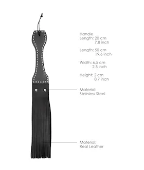 Wooden Handle Belt Whip Flogger  
