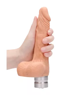 Realistic Vibrating Dildo With Balls - 7 Inch
