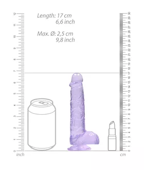 Realistic Dildo With Balls - 6 Inch