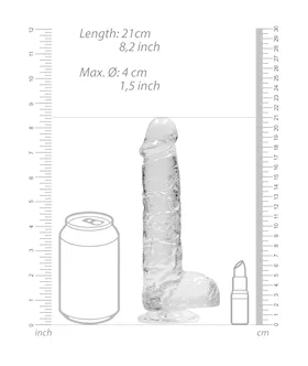 Realistic Dildo With Balls - 8 Inch