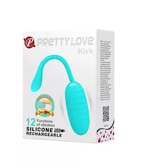 Kirk Liquid Silicone Remote Egg Vibrator - 7.7 Inch