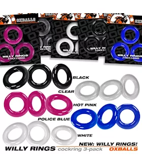 Willy Rings Cockring Pack - Set Of 3