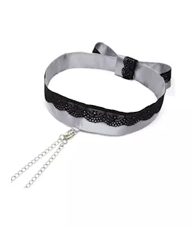 Fifty Shades Of Grey Play Nice Satin And Lace Collar And Nipple Clamps