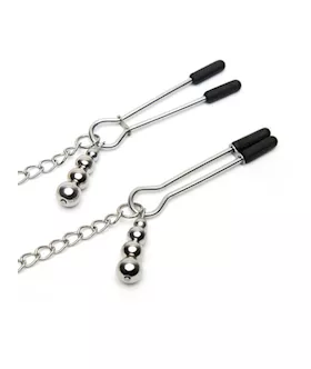 Fifty Shades Of Grey Play Nice Satin And Lace Collar And Nipple Clamps
