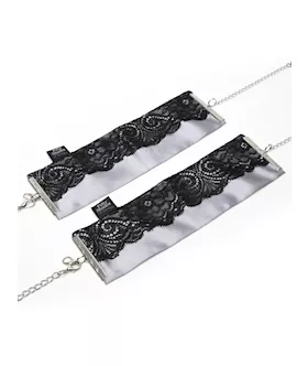 Fifty Shades Of Grey Play Nice Satin And Lace Wrist Cuffs
