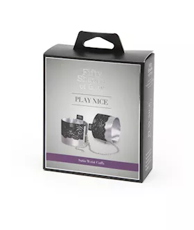 Fifty Shades Of Grey Play Nice Satin And Lace Wrist Cuffs