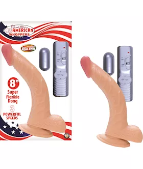 Nass Toys Vibrating Dildo with Balls  8 Inch