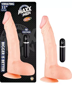 Maxx Men Vibrating Curved Dong - 11 Inch