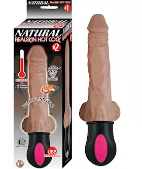 Nass Toys Real Skin Hot Cock 2 Vibrator  925 Inch