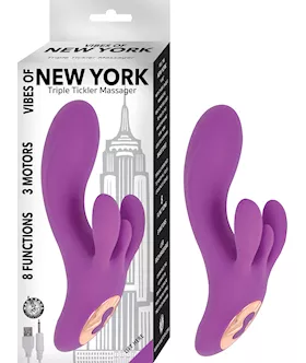 VIBES OF NEW YORK TRIPLE TICKLER MASSAGER  7 Inch