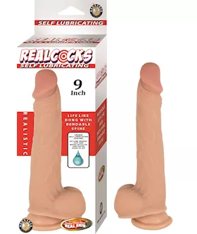 Nass Toys Self Lubricating Dildo  9 Inch