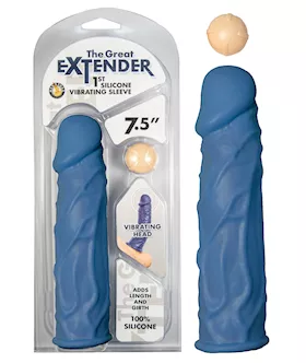 THE GREAT EXTENDER SILICONE VIBRATING SLEEVE  75 Inch