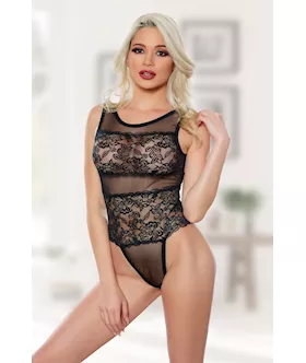 Allure Heather and Lace Teddy
