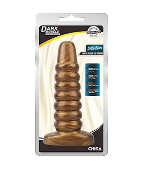 Ribbed Metallic Dildo