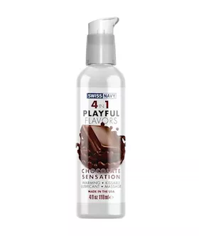Swiss Navy 4-in-1 Playful Flavours Lubricant - Chocolate Sensation - 118ml
