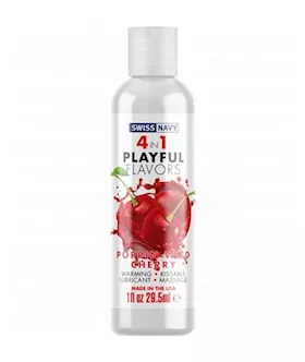 Swiss Navy 4-in-1 Playful Flavours Lubricant - Wild Cherry - 30ml