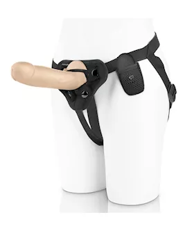Pegasus Realistic Silicone Vibrating Strap-on - 8 Inch