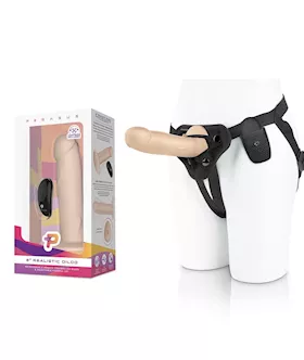 Pegasus Realistic Silicone Vibrating Strap-on - 8 Inch