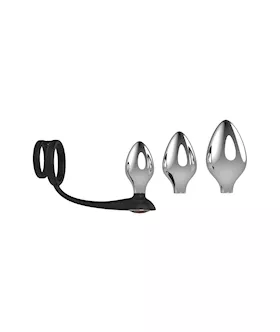 Amore Gemmed TriPlug Ring Set  3 Piece