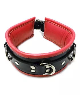 Rouge Leather Padded Collar