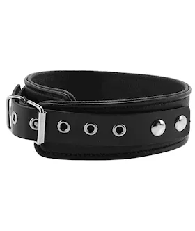 Rouge Removable O-ring Leather Collar