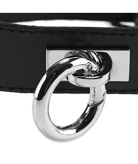 Rouge Leather Thin Studded Collar