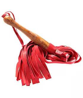 Rouge Wooden Handle Leather Flogger