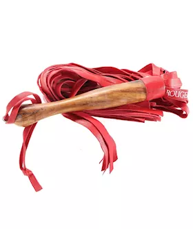 Rouge Wooden Handle Leather Flogger