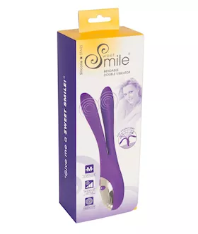 Sweet Smile Bendable Double Vibrator - 9.4 Inch