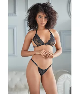 Allure Paris Bralette and Open Panty Set