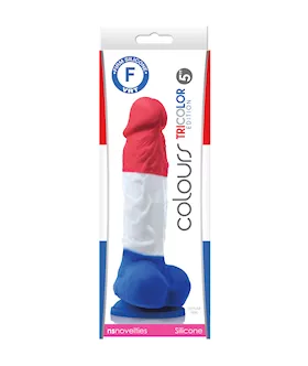 Colours Pleasures Tri-colour Dildo - 6.7 Inch
